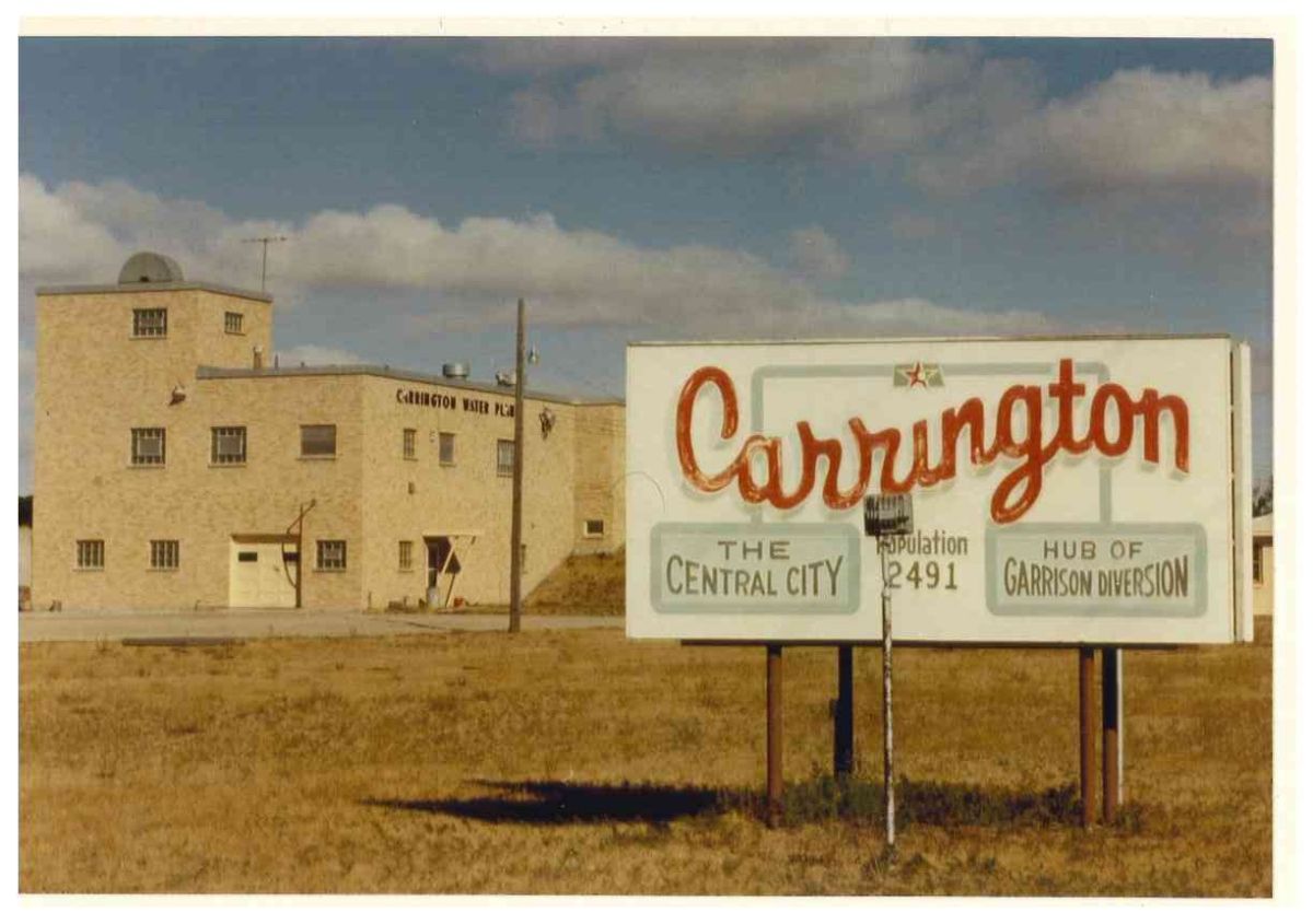 Old City Carrington Welcome Sign